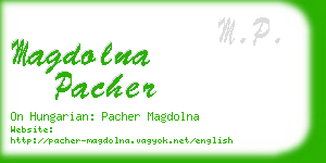 magdolna pacher business card